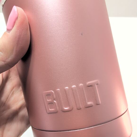 Built Double Wall Stainless Steel Vacuum Insulated Tumbler Rose Pink 20 Oz New - Picture 3 of 7